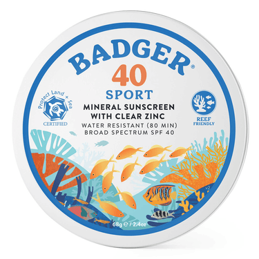Badger SPF 40 Sport Mineral Sunscreen Tin * Badger Supplement - Conners Clinic